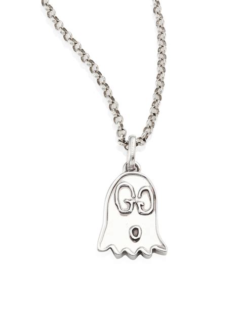 gucci ghost skull necklace|Gucci ghost jewellery.